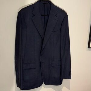 Canali dark Navy Textured Blazer